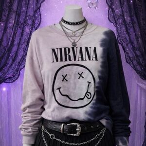 2 FOR $28 | Nirvana Pink & Blue Tie-Dye Sweatshirt Crewneck